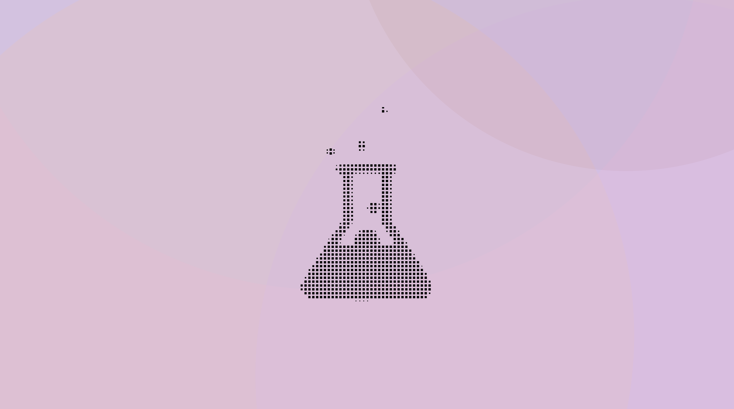 The Core AI Prompt Bar booth graphic — a pixel-art Erlenmeyer flask.
